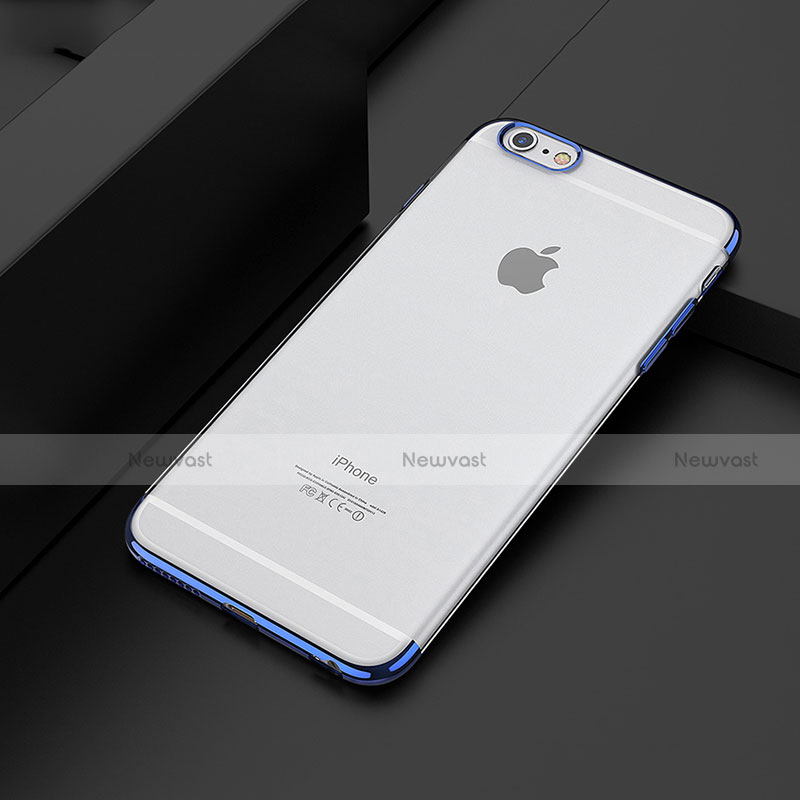 Ultra-thin Transparent Plastic Case T01 for Apple iPhone 6 Plus Blue