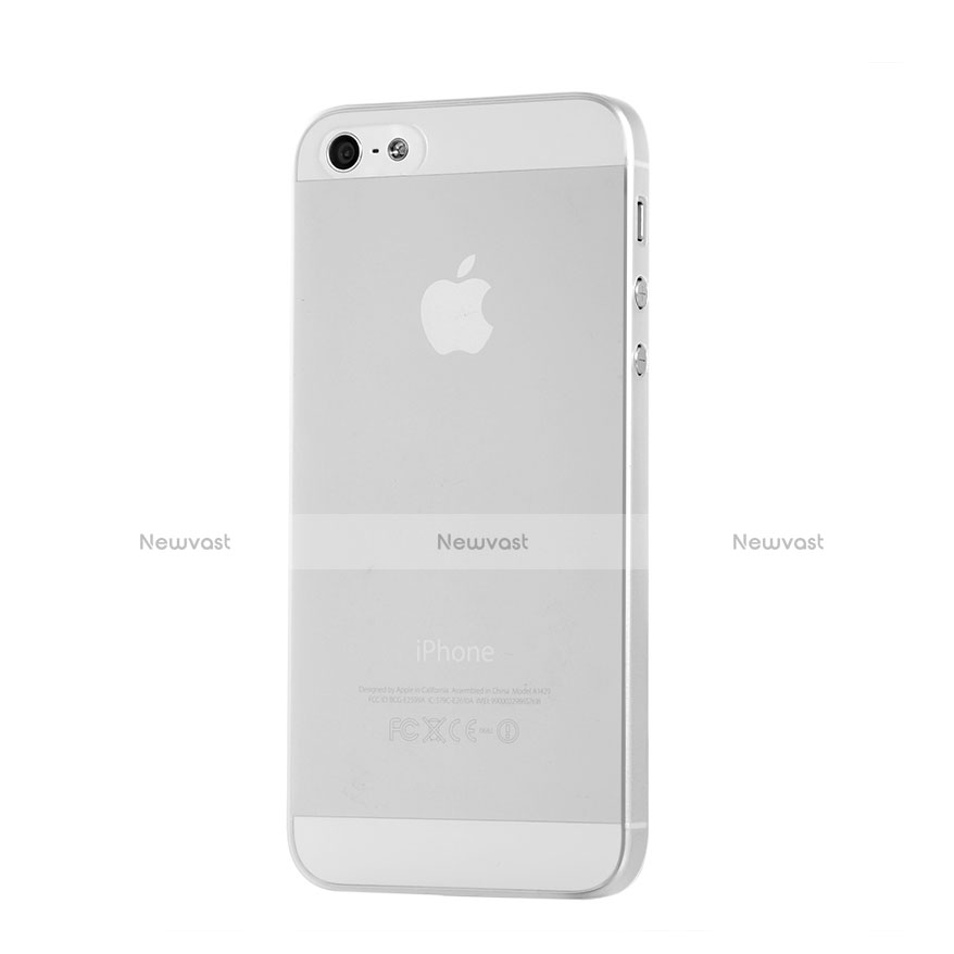 Ultra-thin Transparent Silicone Matte Finish Case for Apple iPhone 5 White