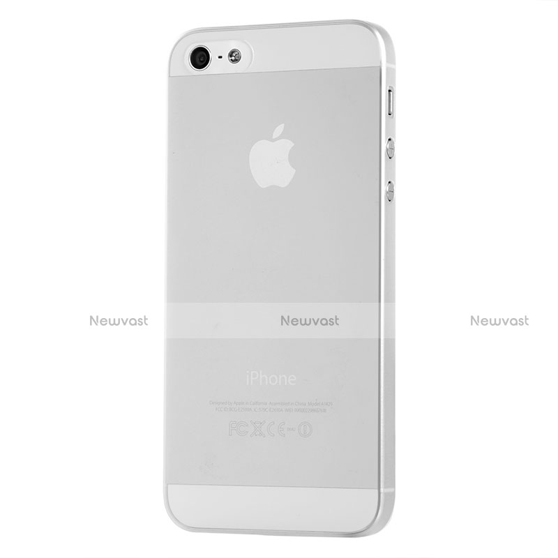 Ultra-thin Transparent Silicone Matte Finish Case for Apple iPhone 5S White