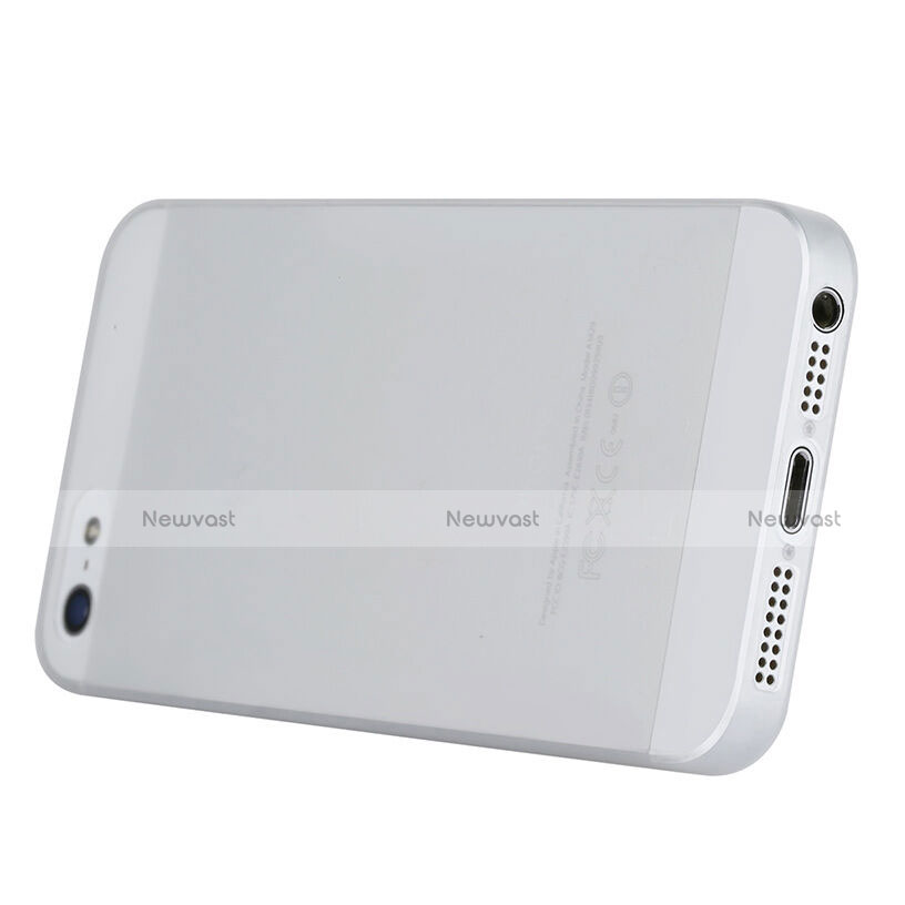 Ultra-thin Transparent Silicone Matte Finish Case for Apple iPhone 5S White