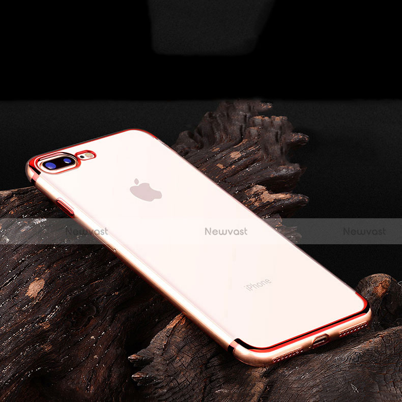 Ultra-thin Transparent TPU Soft Case A02 for Apple iPhone 8 Plus Red