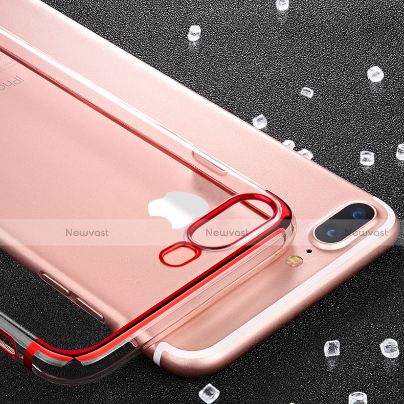 Ultra-thin Transparent TPU Soft Case A02 for Apple iPhone 8 Plus Red