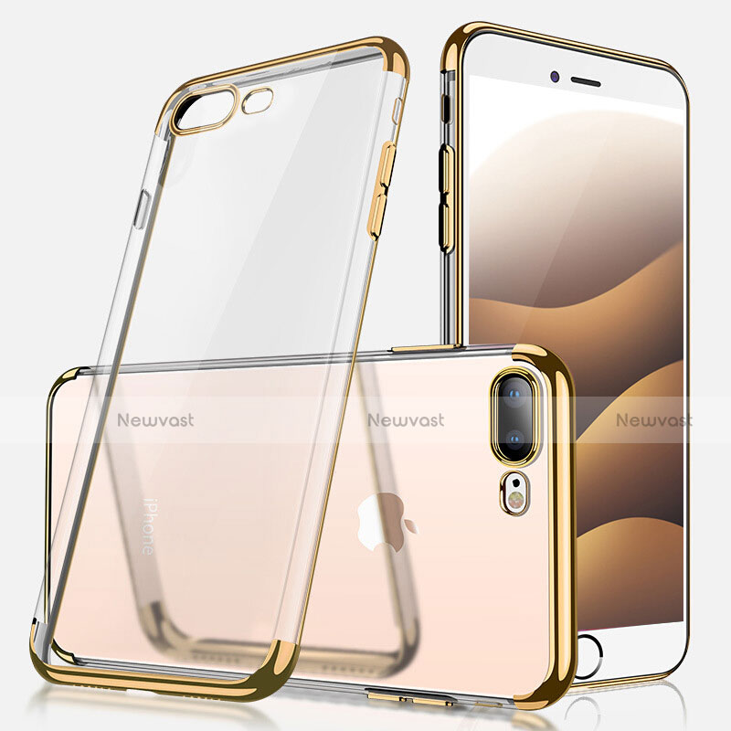 Ultra-thin Transparent TPU Soft Case A07 for Apple iPhone 7 Plus Gold