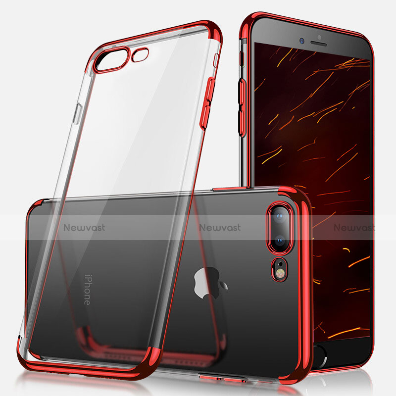 Ultra-thin Transparent TPU Soft Case A07 for Apple iPhone 7 Plus Red