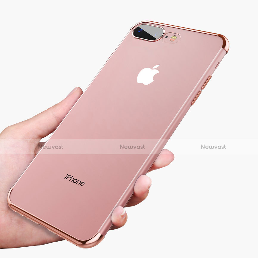 Ultra-thin Transparent TPU Soft Case A07 for Apple iPhone 7 Plus Rose Gold