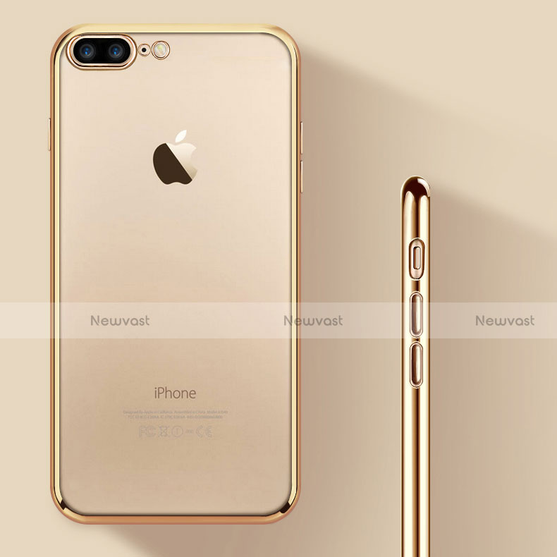 Ultra-thin Transparent TPU Soft Case A08 for Apple iPhone 7 Plus Gold