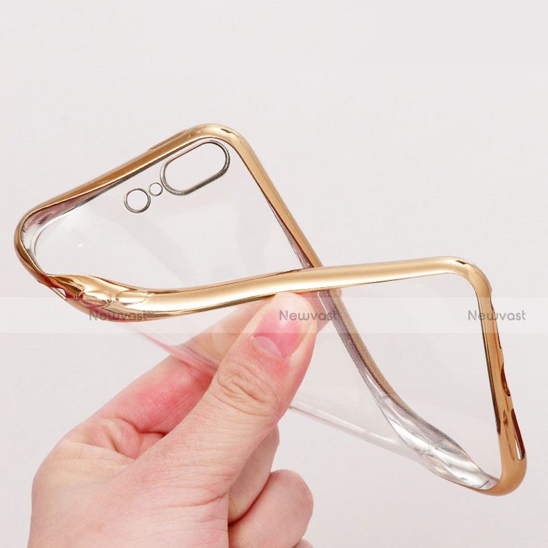 Ultra-thin Transparent TPU Soft Case A08 for Apple iPhone 7 Plus Gold