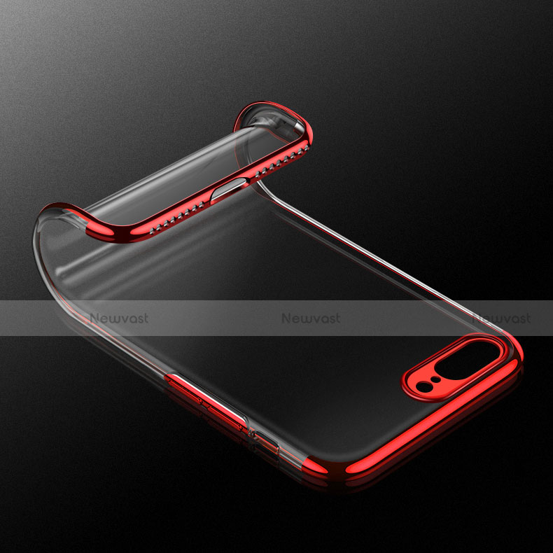 Ultra-thin Transparent TPU Soft Case A12 for Apple iPhone 8 Plus Red