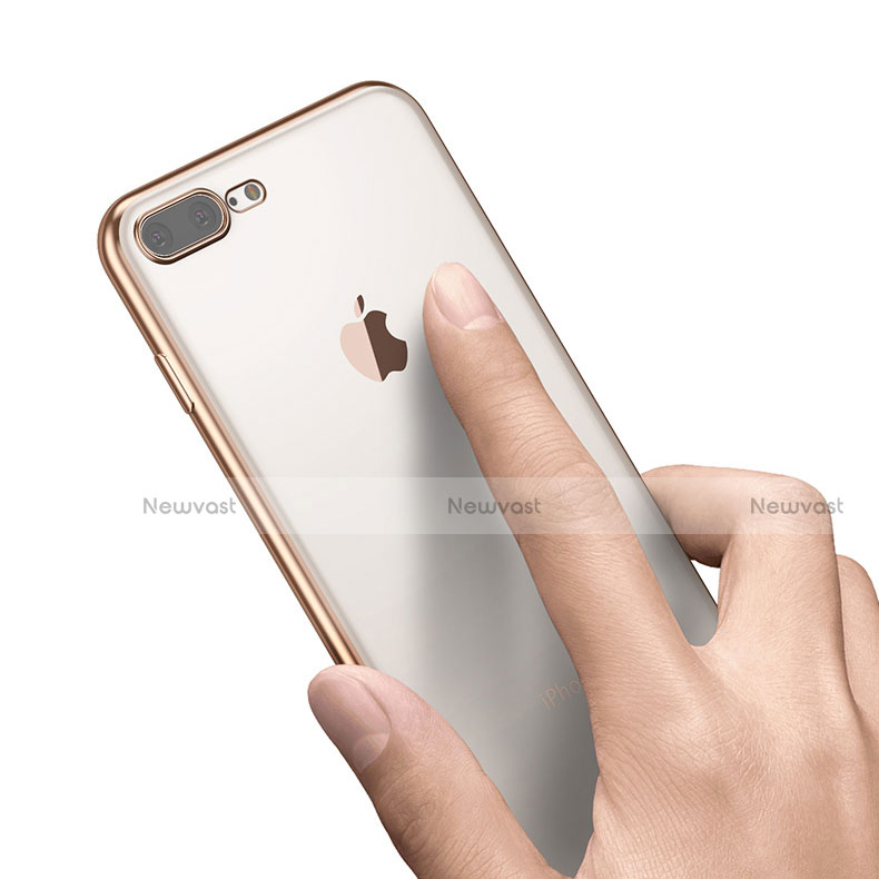 Ultra-thin Transparent TPU Soft Case A21 for Apple iPhone 7 Plus Gold