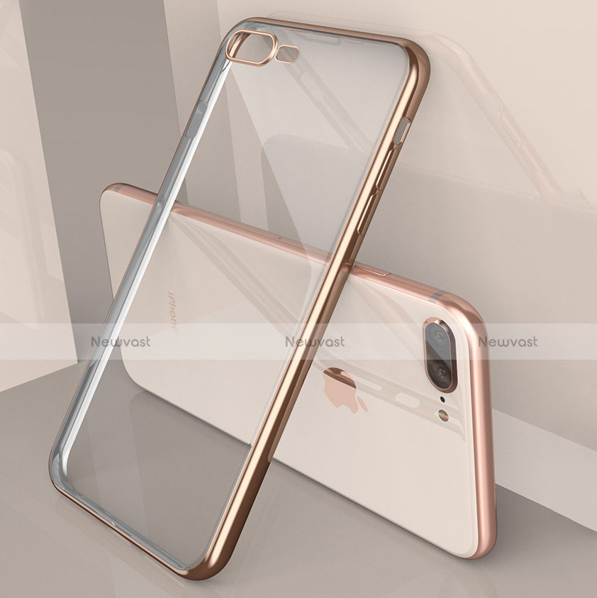 Ultra-thin Transparent TPU Soft Case A21 for Apple iPhone 8 Plus Gold