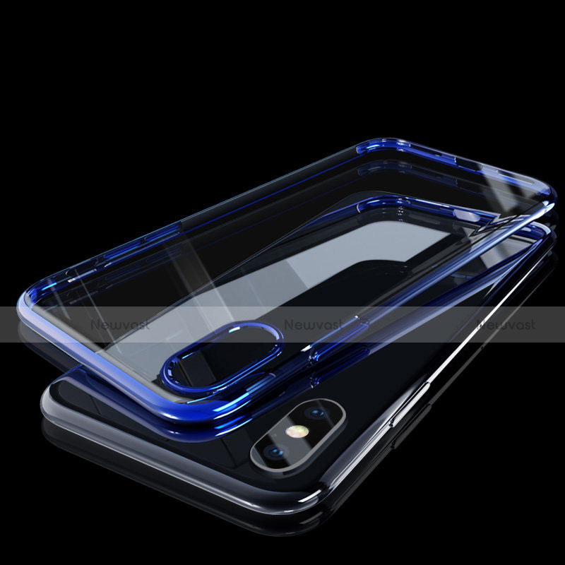 Ultra-thin Transparent TPU Soft Case C01 for Apple iPhone X Blue