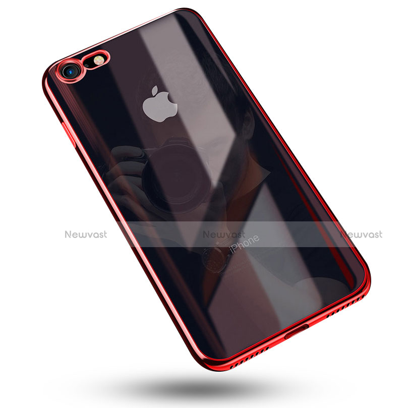 Ultra-thin Transparent TPU Soft Case C02 for Apple iPhone 7 Red