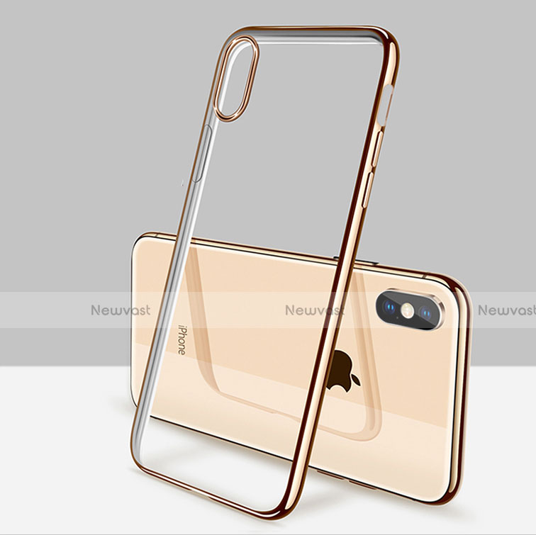 Ultra-thin Transparent TPU Soft Case C11 for Apple iPhone X Gold