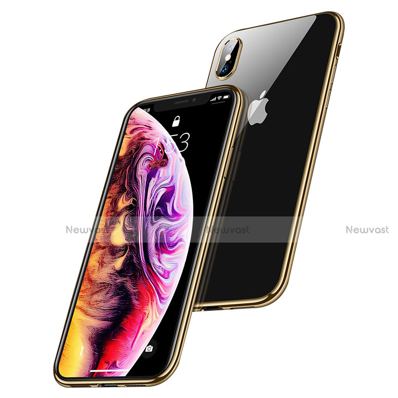 Ultra-thin Transparent TPU Soft Case C12 for Apple iPhone Xs Max Gold