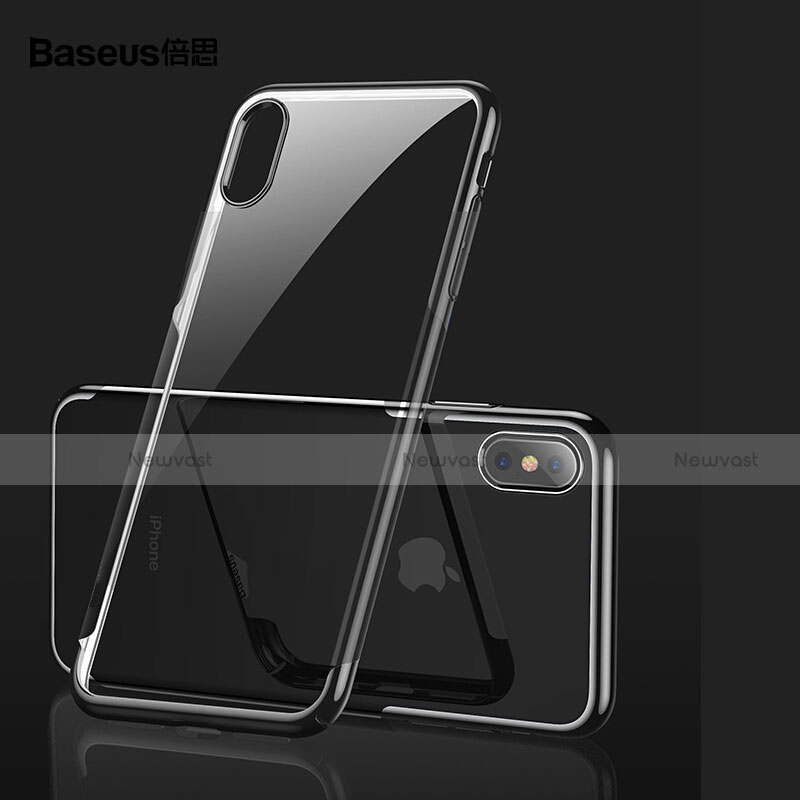 Ultra-thin Transparent TPU Soft Case C16 for Apple iPhone X Black