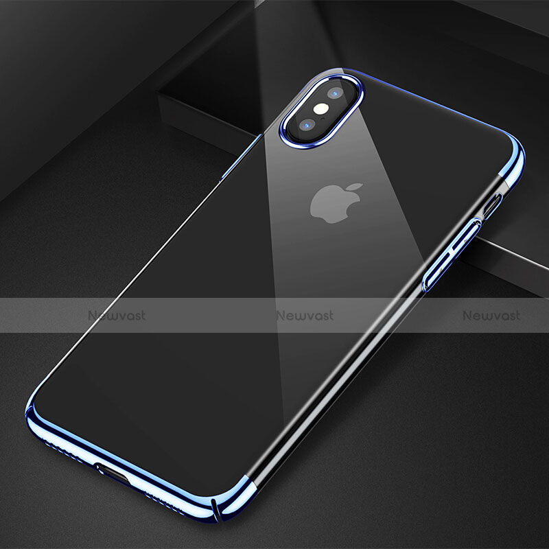 Ultra-thin Transparent TPU Soft Case C16 for Apple iPhone X Blue