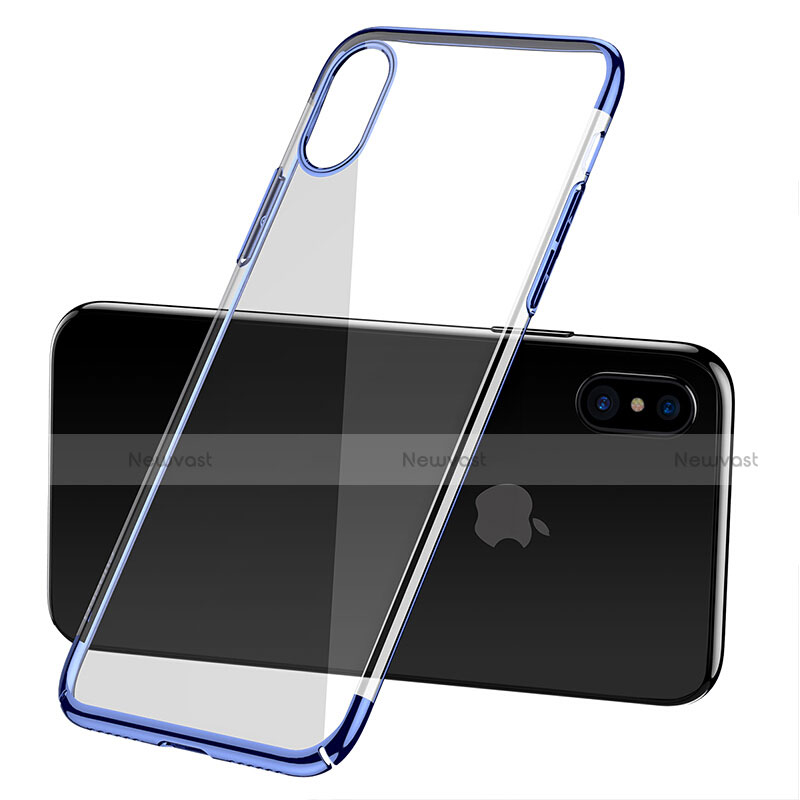 Ultra-thin Transparent TPU Soft Case C16 for Apple iPhone X Blue