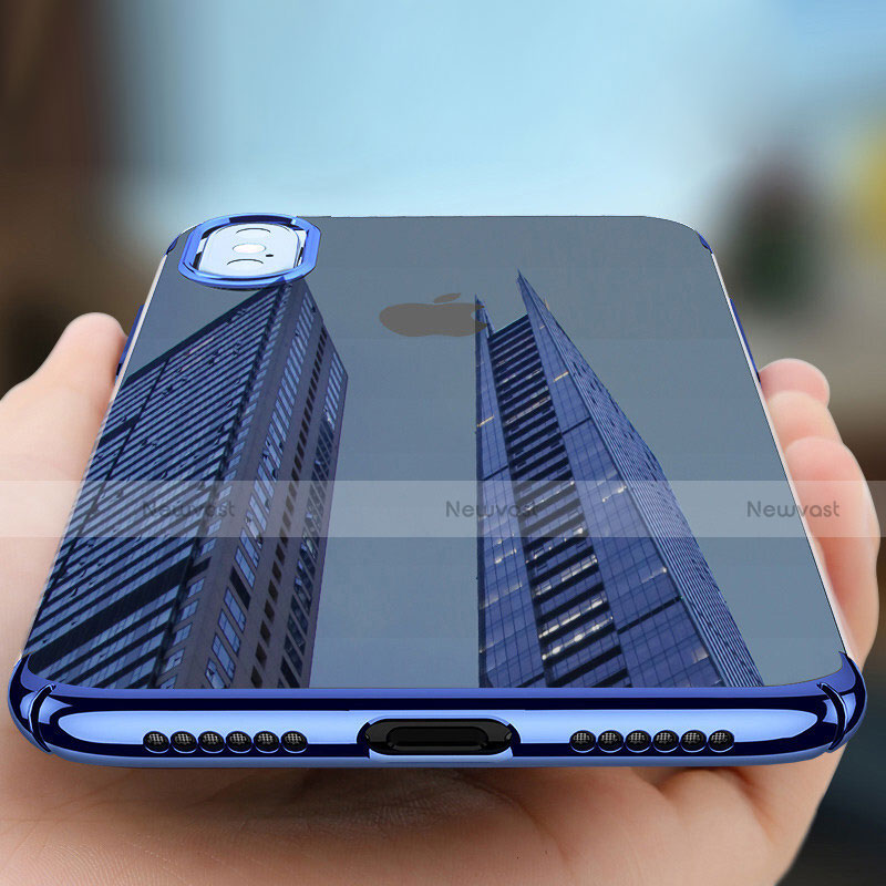 Ultra-thin Transparent TPU Soft Case C16 for Apple iPhone Xs Blue