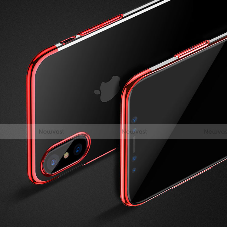 Ultra-thin Transparent TPU Soft Case C16 for Apple iPhone Xs Red