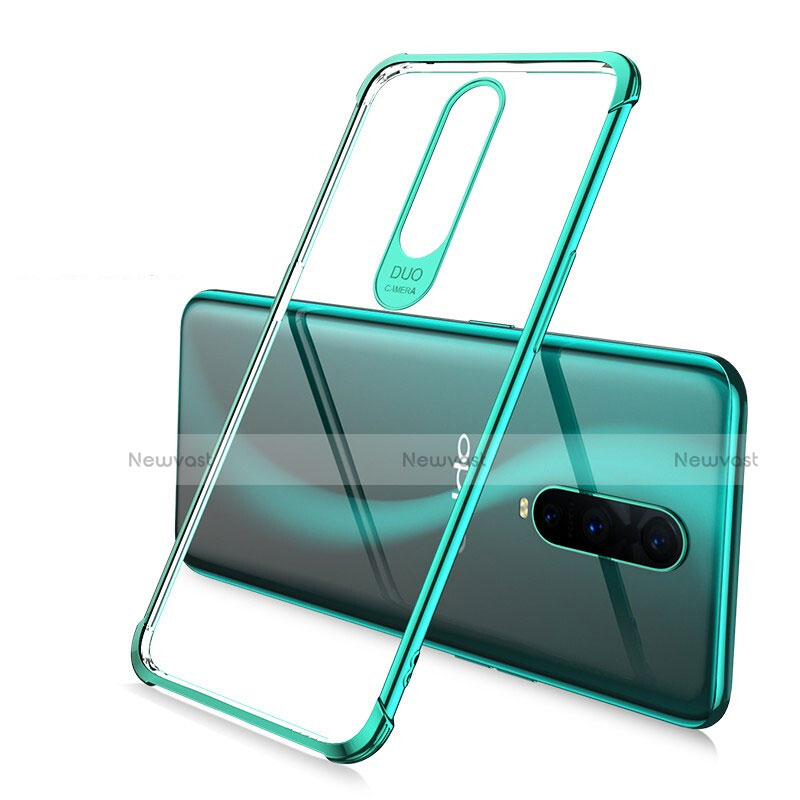 Ultra-thin Transparent TPU Soft Case Cover A02 for Oppo R17 Pro Green