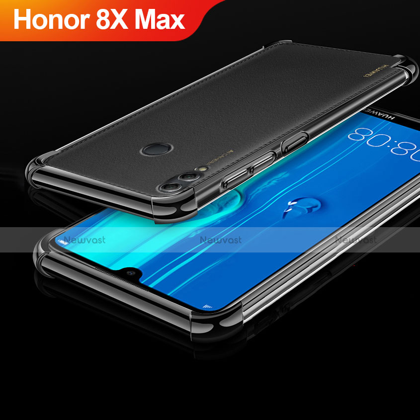 Ultra-thin Transparent TPU Soft Case Cover A04 for Huawei Honor 8X Max Black