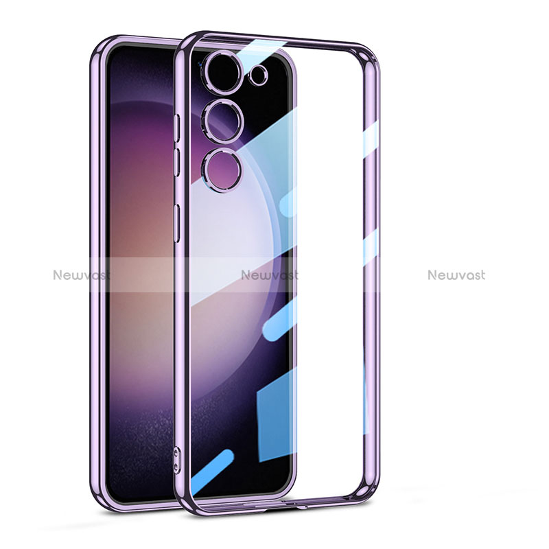 Ultra-thin Transparent TPU Soft Case Cover AC1 for Samsung Galaxy S24 5G Purple