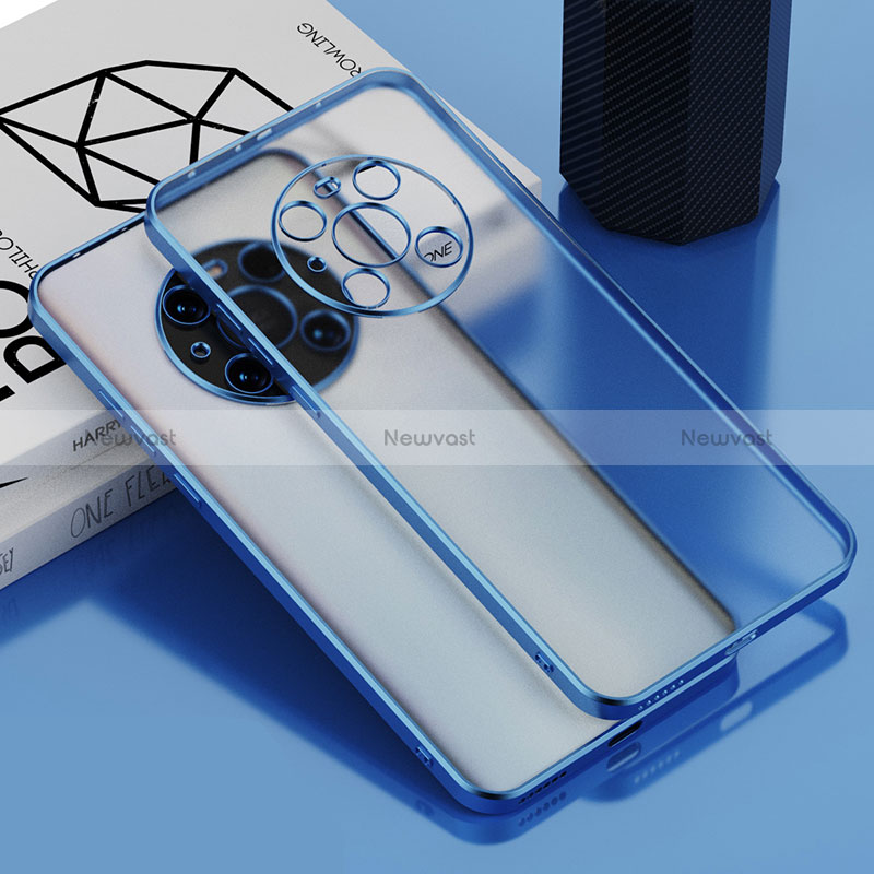 Ultra-thin Transparent TPU Soft Case Cover AN1 for Huawei Mate 40 Pro Blue