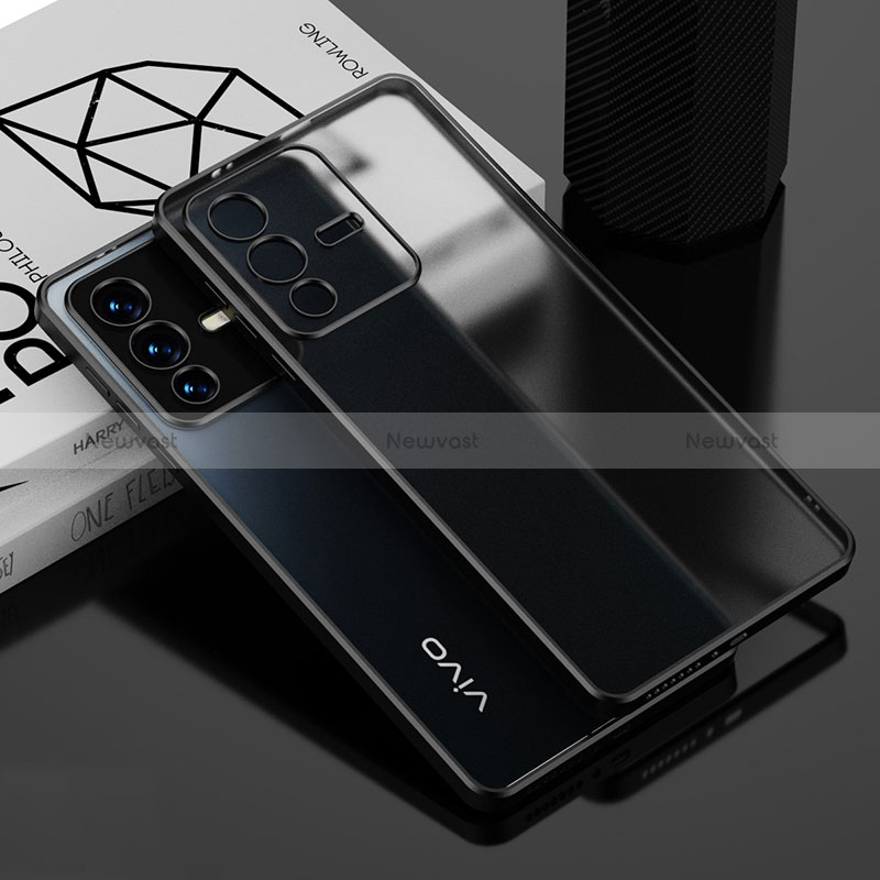 Ultra-thin Transparent TPU Soft Case Cover AN1 for Vivo V23 5G Black