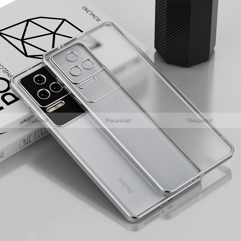 Ultra-thin Transparent TPU Soft Case Cover AN1 for Xiaomi Redmi K40S 5G Silver