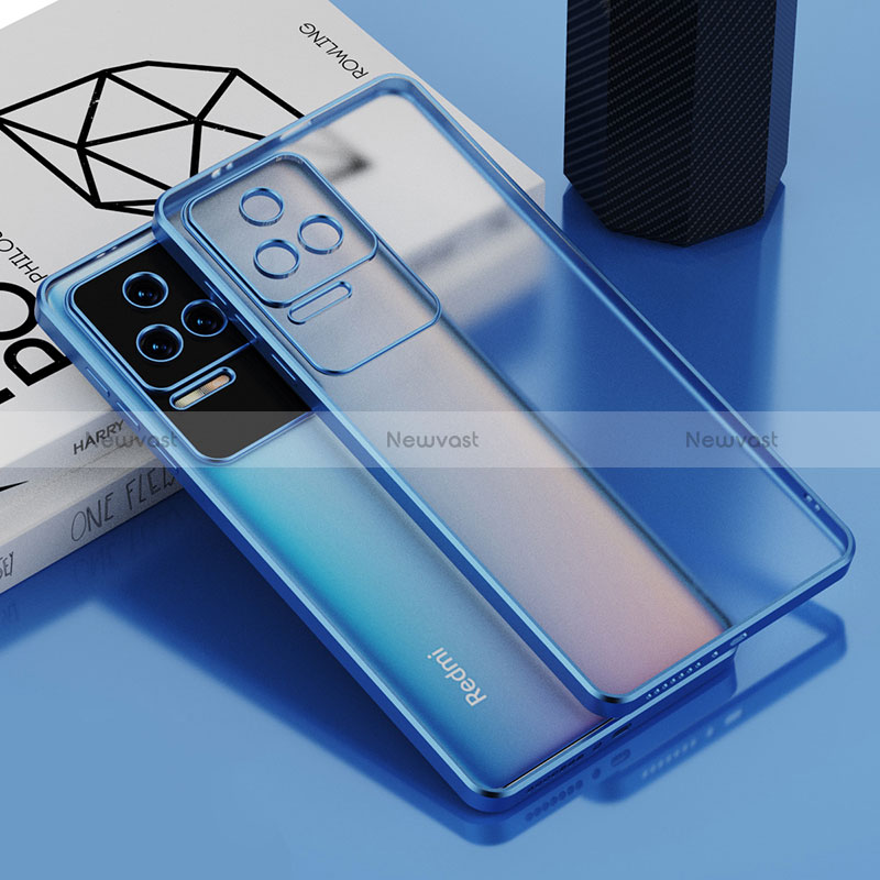 Ultra-thin Transparent TPU Soft Case Cover AN1 for Xiaomi Redmi K50 5G Blue