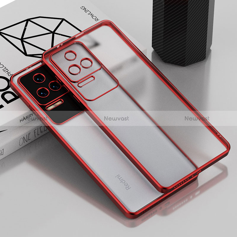 Ultra-thin Transparent TPU Soft Case Cover AN1 for Xiaomi Redmi K50 Pro 5G Red