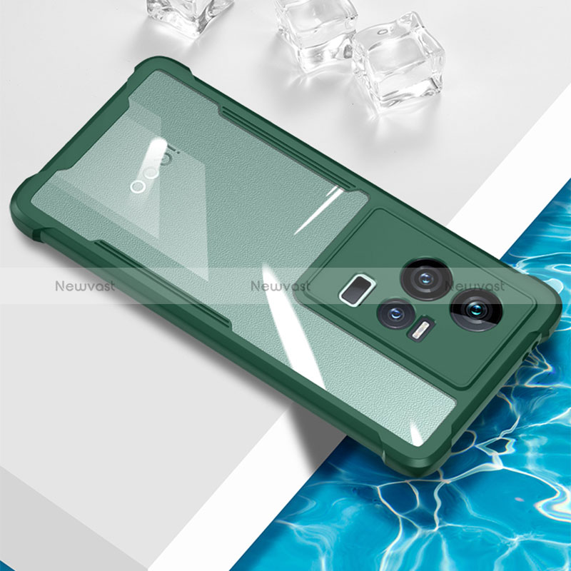 Ultra-thin Transparent TPU Soft Case Cover BH1 for Vivo iQOO 11 5G Green