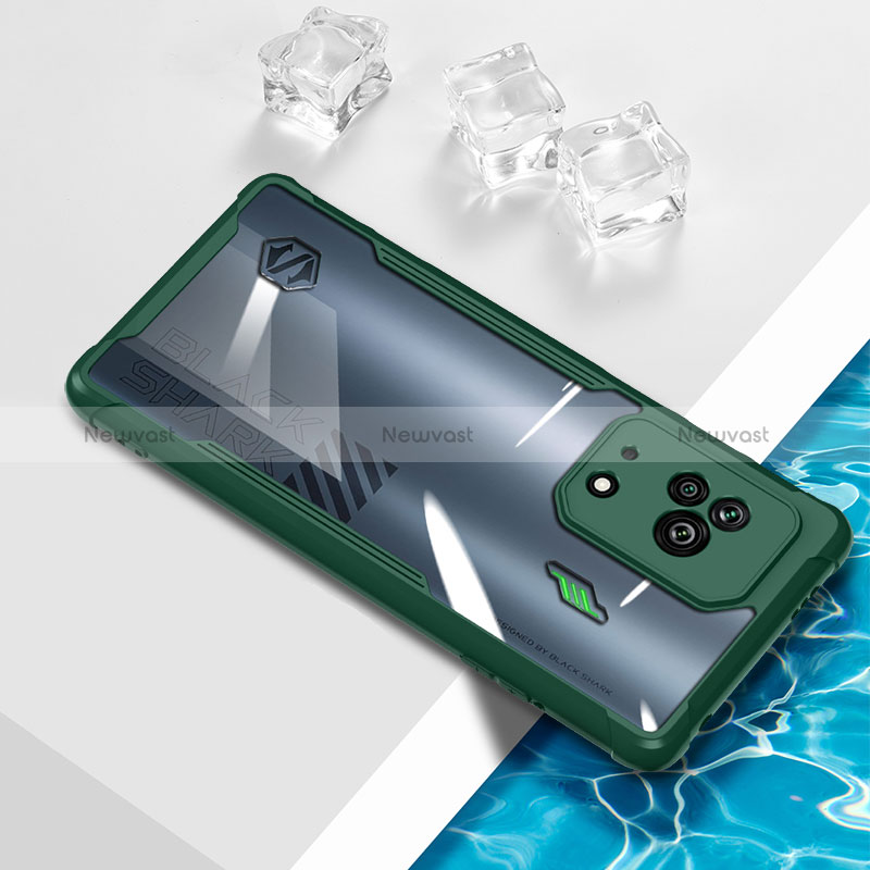 Ultra-thin Transparent TPU Soft Case Cover BH1 for Xiaomi Black Shark 5 5G Green