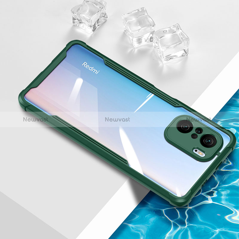 Ultra-thin Transparent TPU Soft Case Cover BH1 for Xiaomi Mi 11i 5G Green