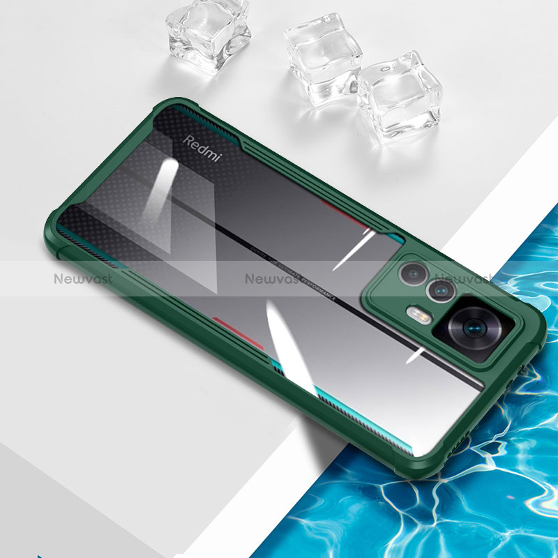 Ultra-thin Transparent TPU Soft Case Cover BH1 for Xiaomi Mi 12T 5G Green