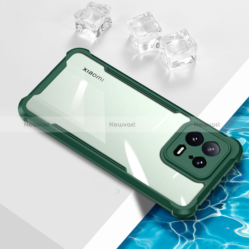 Ultra-thin Transparent TPU Soft Case Cover BH1 for Xiaomi Mi 13 5G Green