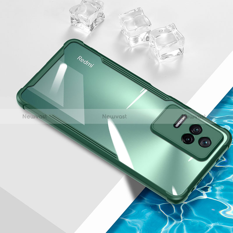 Ultra-thin Transparent TPU Soft Case Cover BH1 for Xiaomi Redmi K40S 5G Green