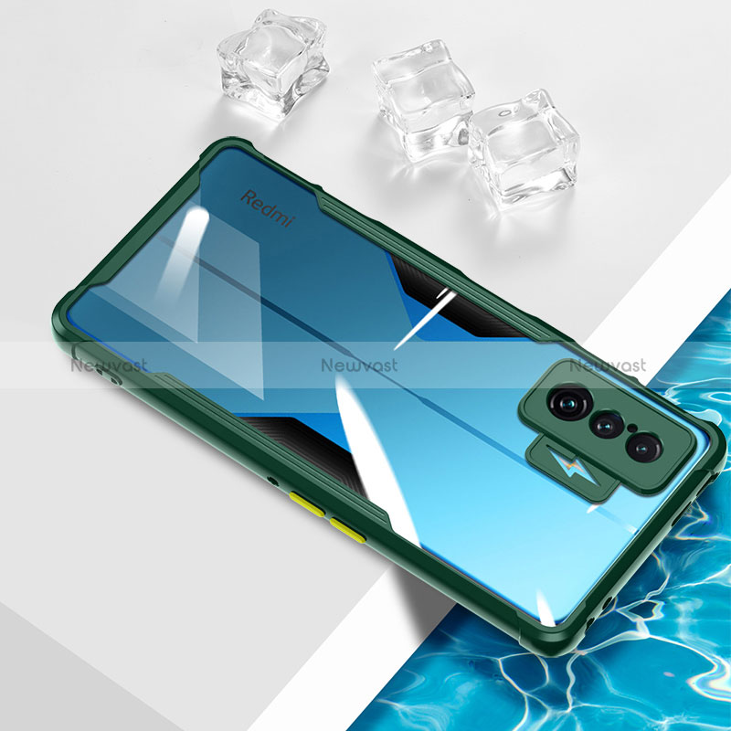 Ultra-thin Transparent TPU Soft Case Cover BH1 for Xiaomi Redmi K50 Gaming 5G Green