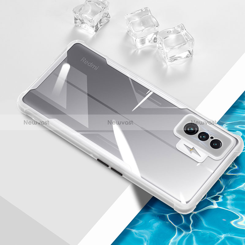 Ultra-thin Transparent TPU Soft Case Cover BH1 for Xiaomi Redmi K50 Gaming AMG F1 5G White