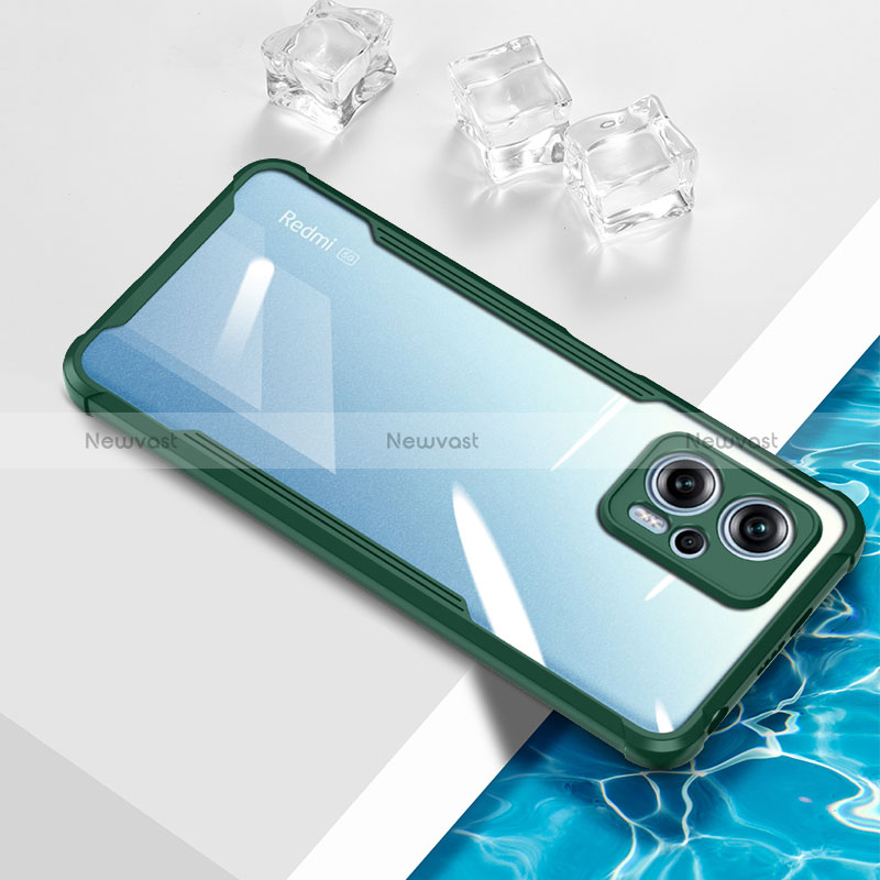 Ultra-thin Transparent TPU Soft Case Cover BH1 for Xiaomi Redmi Note 11T Pro 5G Green