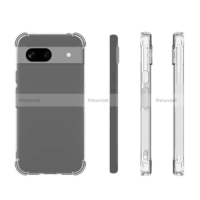 Ultra-thin Transparent TPU Soft Case Cover for Google Pixel 8a 5G Clear