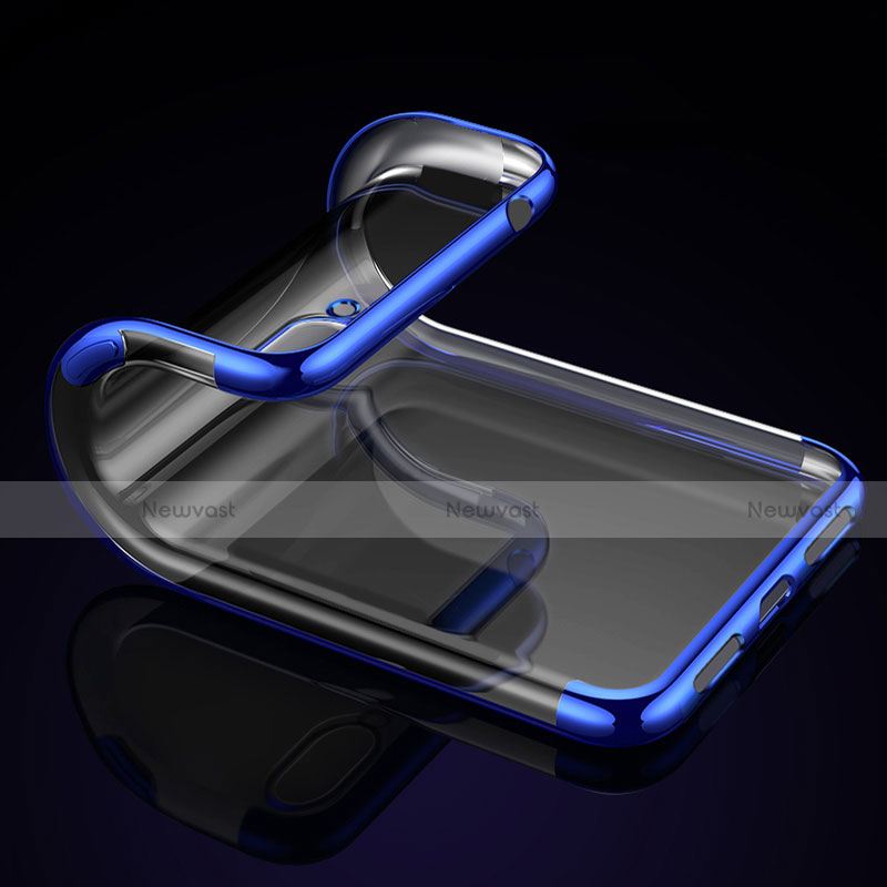 Ultra-thin Transparent TPU Soft Case Cover for Huawei Honor Play 7A Blue