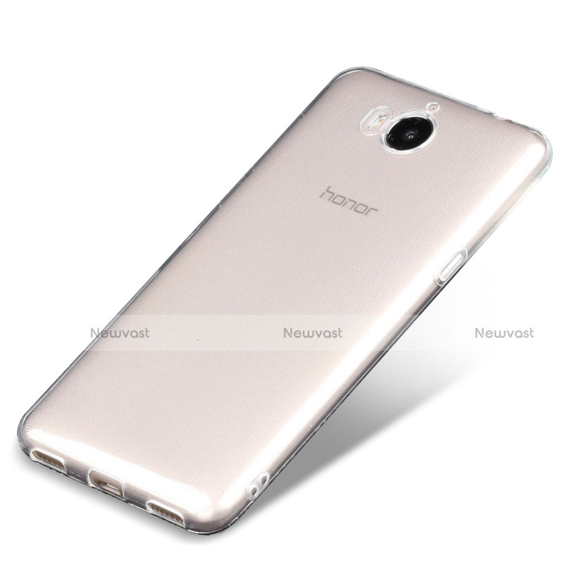 Ultra-thin Transparent TPU Soft Case Cover for Huawei Y6 (2017) Clear