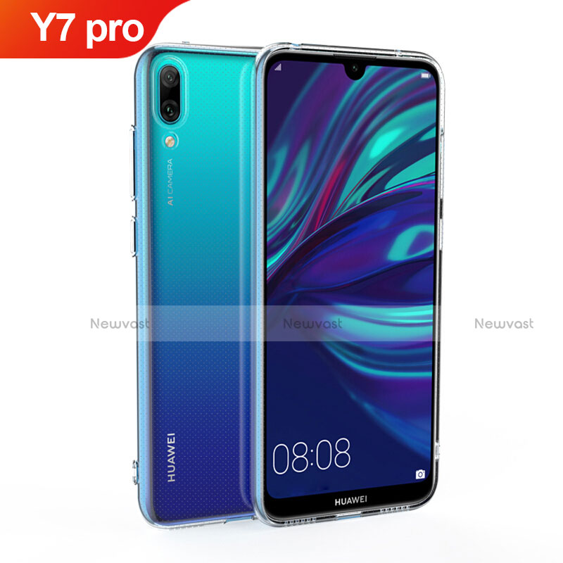 Ultra-thin Transparent TPU Soft Case Cover for Huawei Y7 Pro (2019) Clear