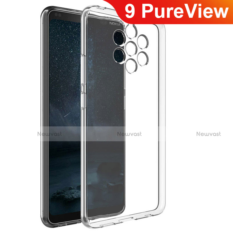 Ultra-thin Transparent TPU Soft Case Cover for Nokia 9 PureView Clear