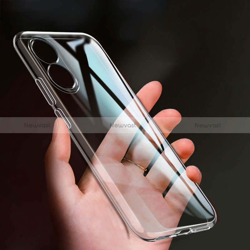 Ultra-thin Transparent TPU Soft Case Cover for Oppo A17 Clear