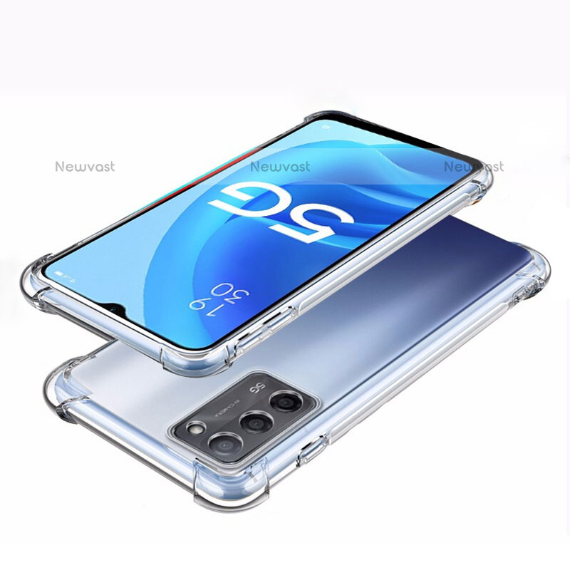 Ultra-thin Transparent TPU Soft Case Cover for Oppo A55 5G Clear