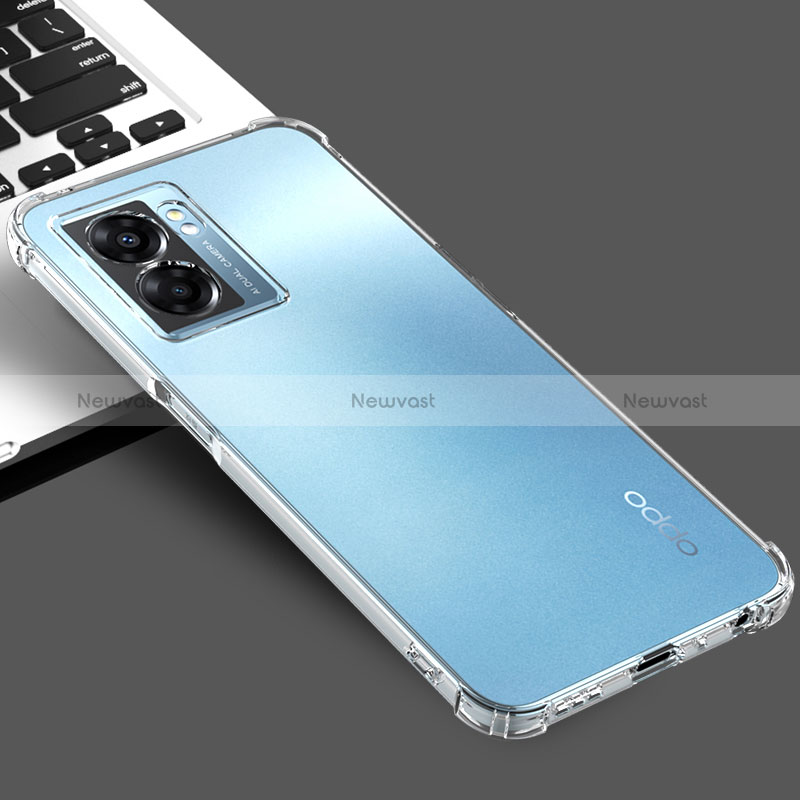 Ultra-thin Transparent TPU Soft Case Cover for Oppo A77 5G Clear