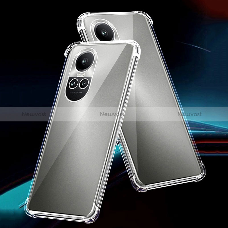 Ultra-thin Transparent TPU Soft Case Cover for Oppo Reno10 5G Clear