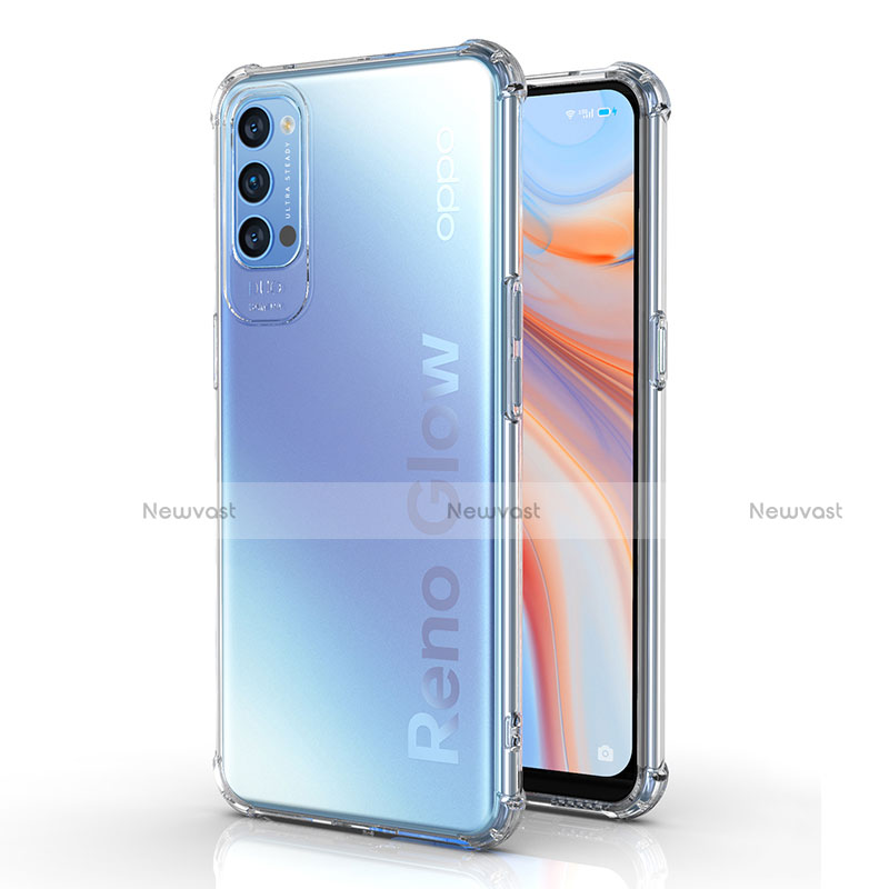 Ultra-thin Transparent TPU Soft Case Cover for Oppo Reno4 Pro 5G Clear